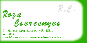 roza cseresnyes business card