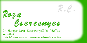 roza cseresnyes business card